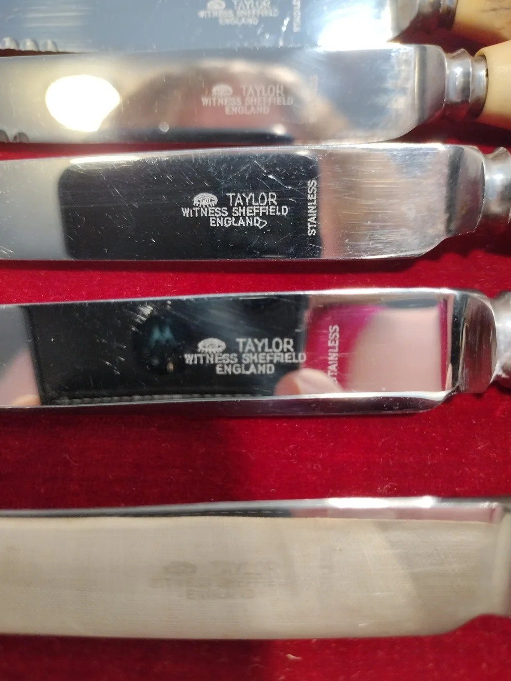 Taylor Witness Sheffield England Vintage Antler Knife & Fork Set